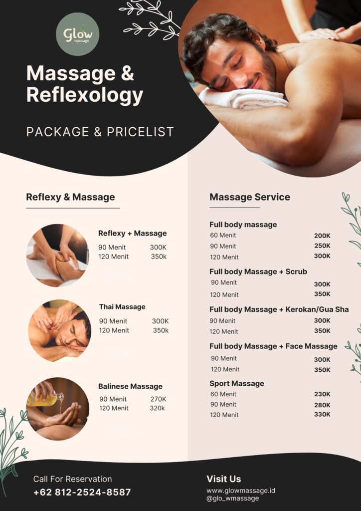 Price List Glow Massage 2025